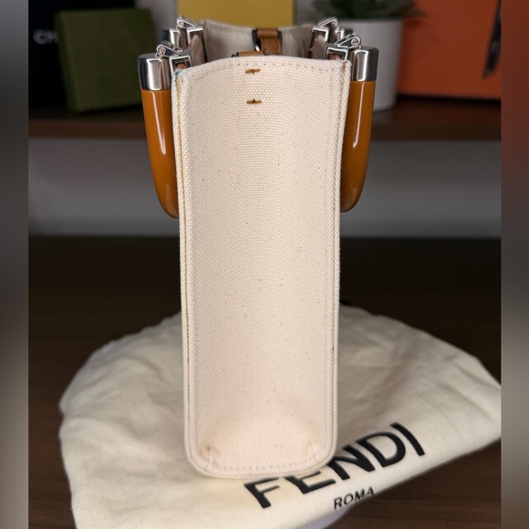 Fendi Sunshine Shopper Tote - Canvas and Leather - W/ Dustbag - Picture 7 of 17